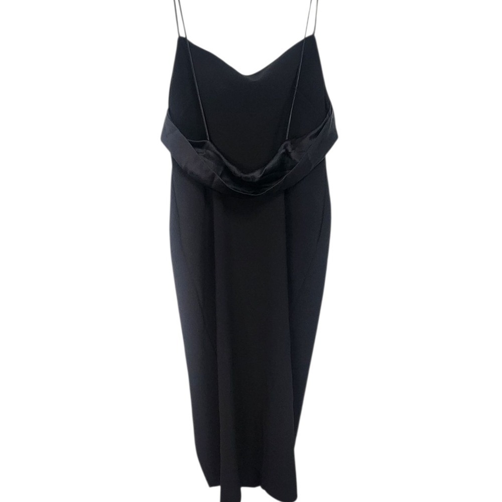 Bec and‎ Bridge Brooke Black Cowl Midi Dress Slip Slit Size 10 NWT